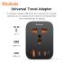 Mcdodo CP-0750 Universal Travel Adapter One for 4 Outputs (AC + 2 USB-C + USB) 20W Worldwide Use EU Travel Plug with 3 USB - Black